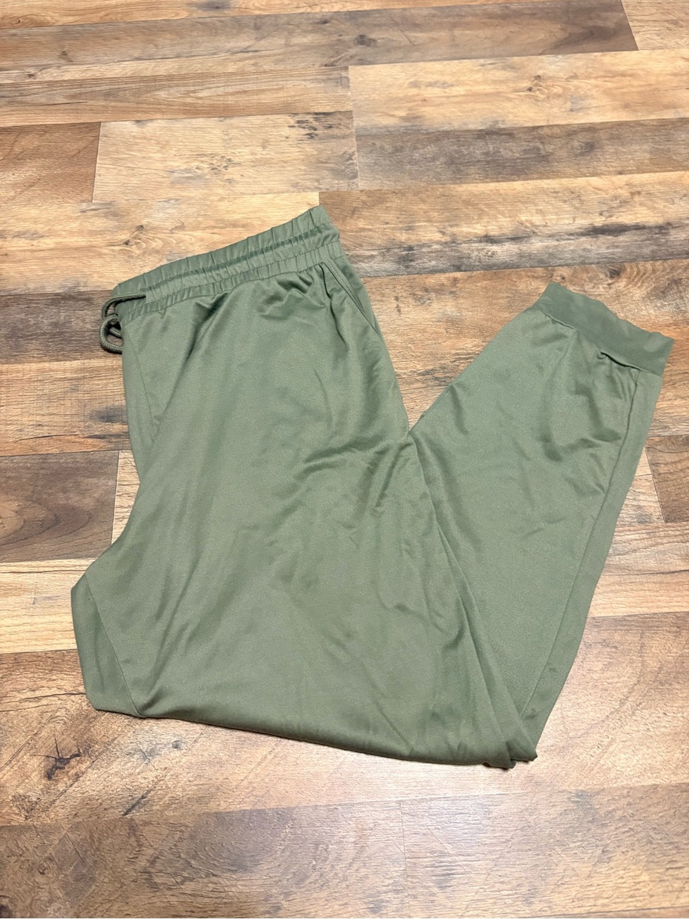 Fit Collective 1X Olive Green Jogger Pants Stretch Athletic Activewear Drawstrin